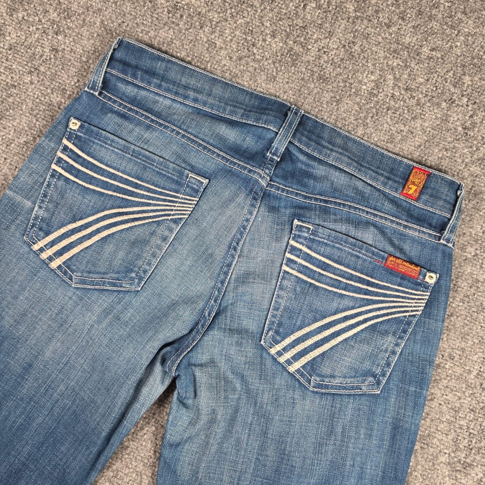 7 For All Mankind Dojo Jeans Womens 27/28 Blue Flare Leg Stretch U115J461S